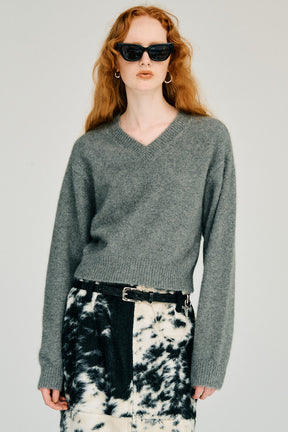 Fox Blend V-Neck Knit - 2026WINTER