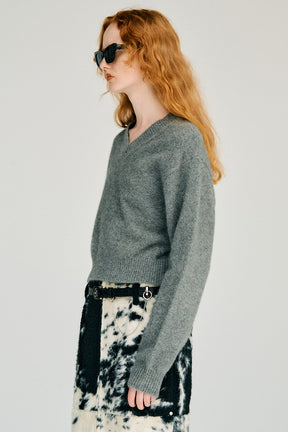 Fox Blend V-Neck Knit - 2026WINTER