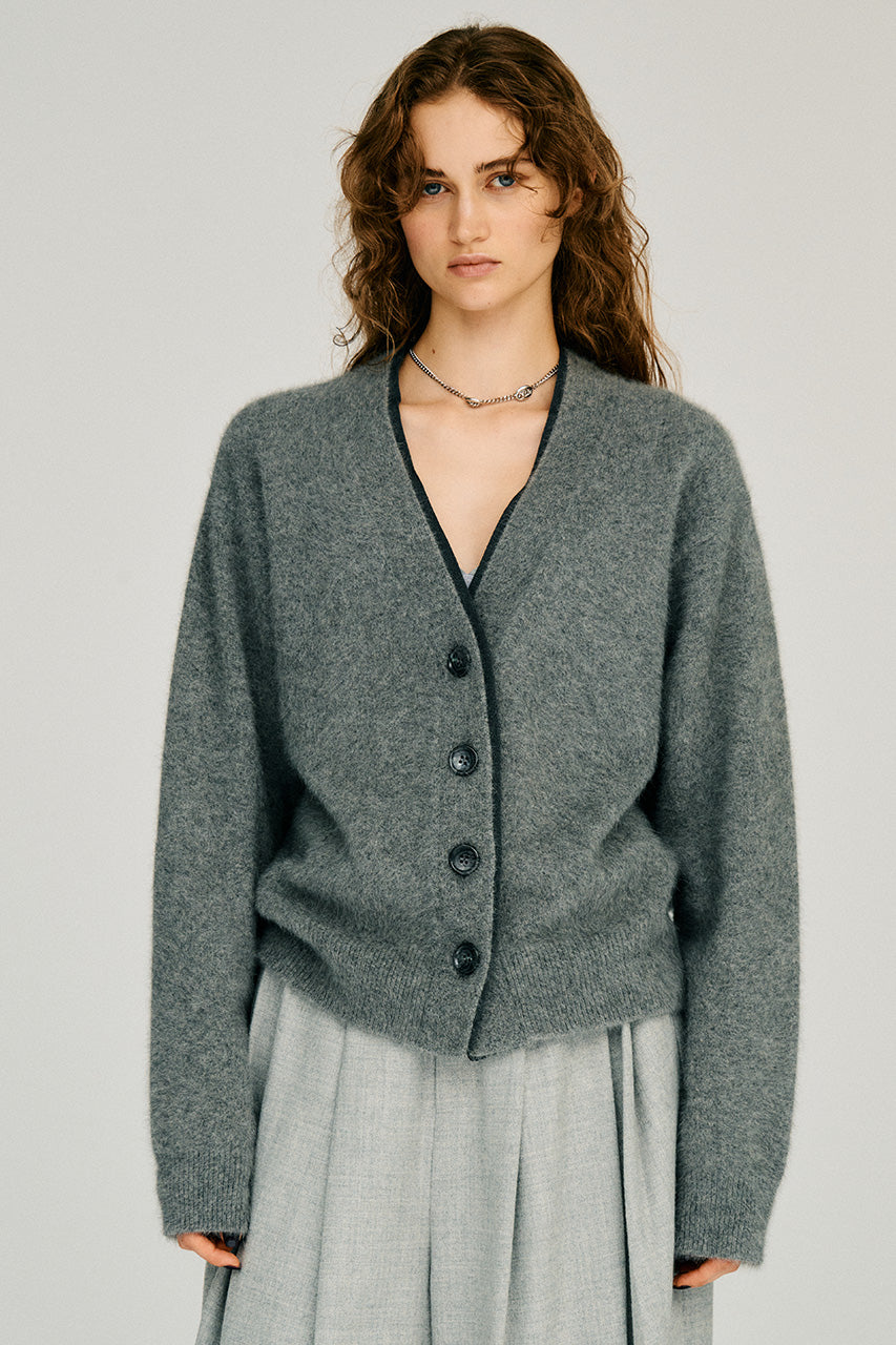 Fox Blend Double Neck Cardigan - 2026WINTER