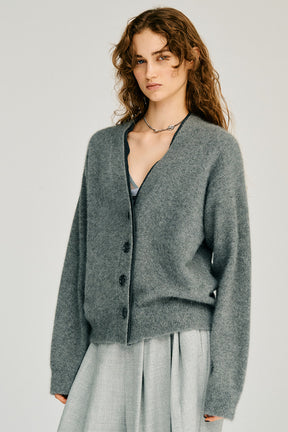 Fox Blend Double Neck Cardigan - 2026WINTER