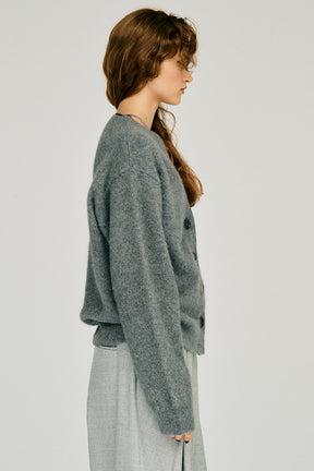 Fox Blend Double Neck Cardigan - 2026WINTER