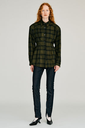 Shaped Waist Check Shirt - 2026WINTER