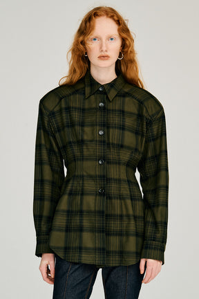 Shaped Waist Check Shirt - 2026WINTER
