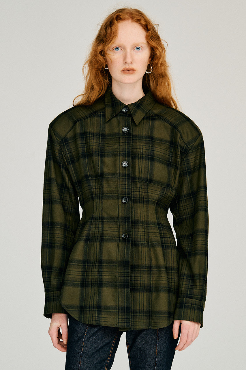 Shaped Waist Check Shirt - 2026WINTER