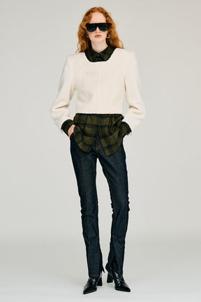 Shaped Waist Check Shirt - 2026WINTER