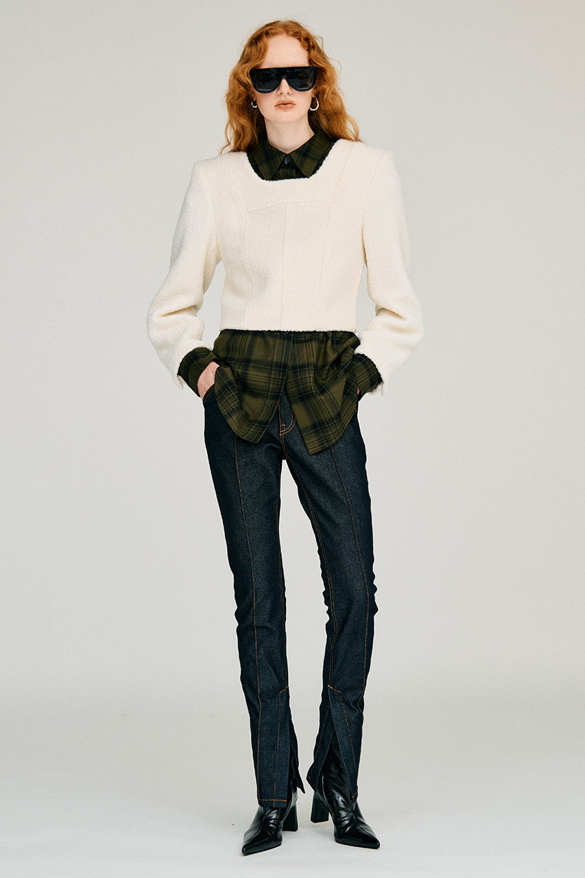 Shaped Waist Check Shirt - 2026WINTER