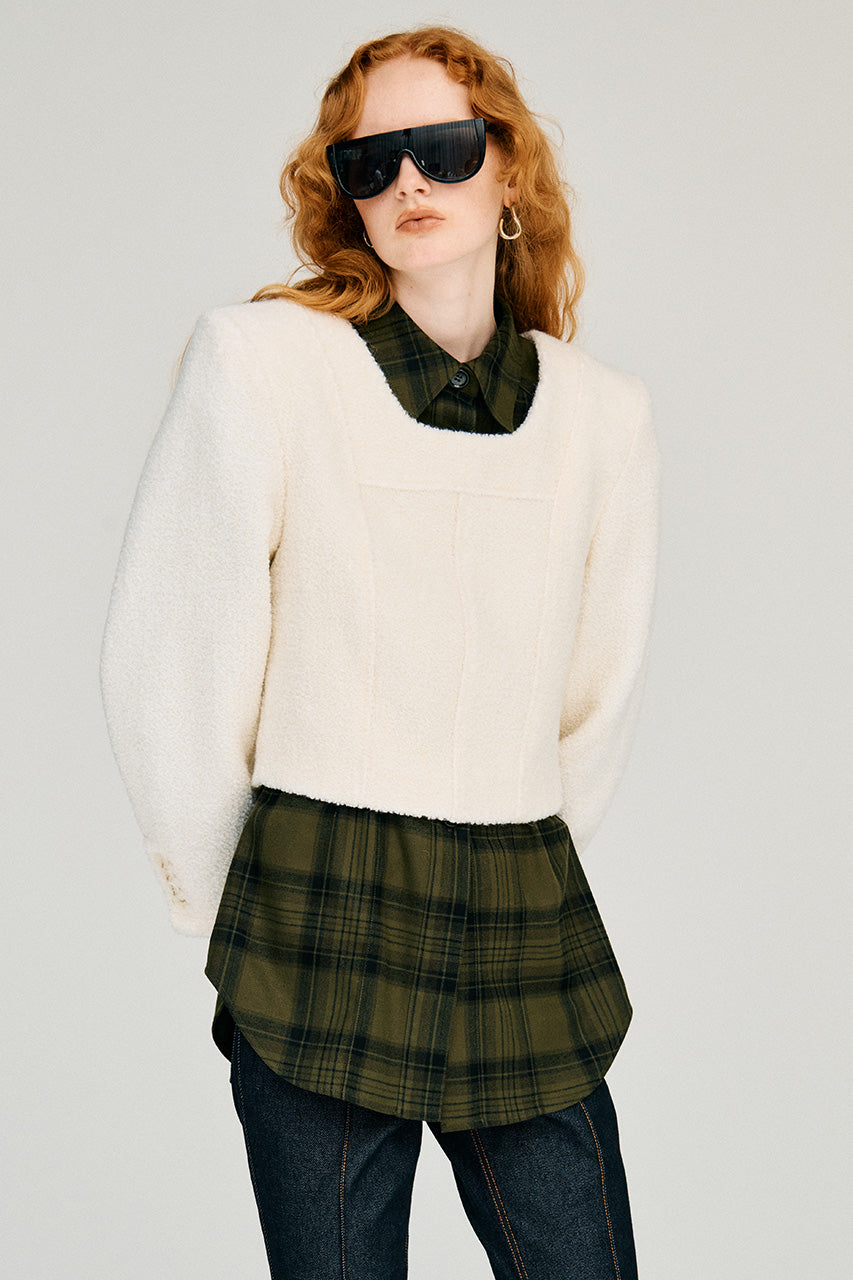 Cropped Tweedy Top - 2026WINTER