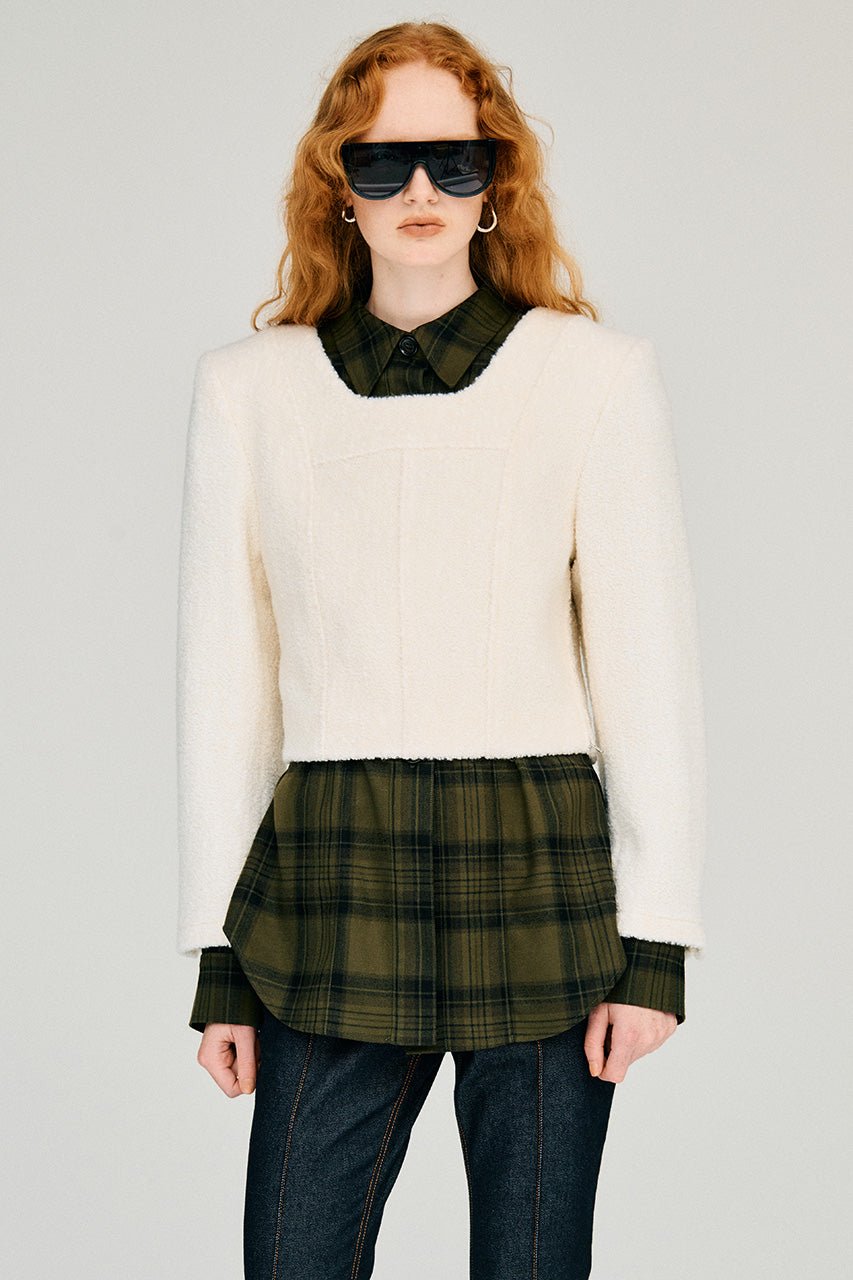 Cropped Tweedy Top - 2026WINTER
