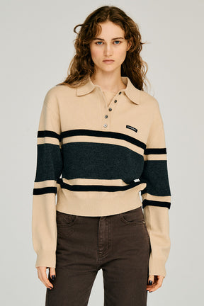 Wide Border Knit Polo - 2026WINTER