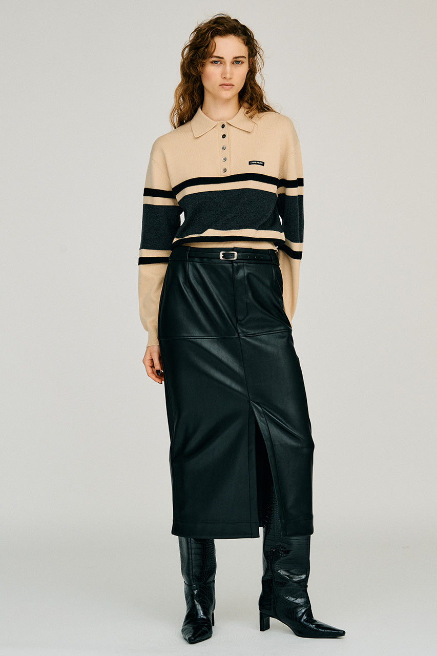 Wide Border Knit Polo - 2026WINTER