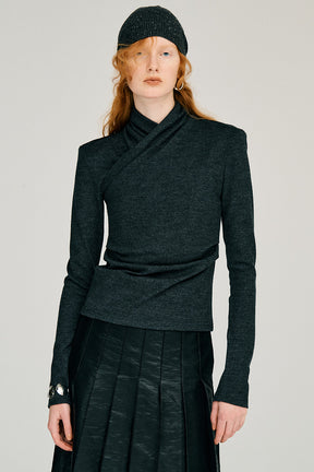 Washable Wool Cache-Coeur Top - 2026WINTER
