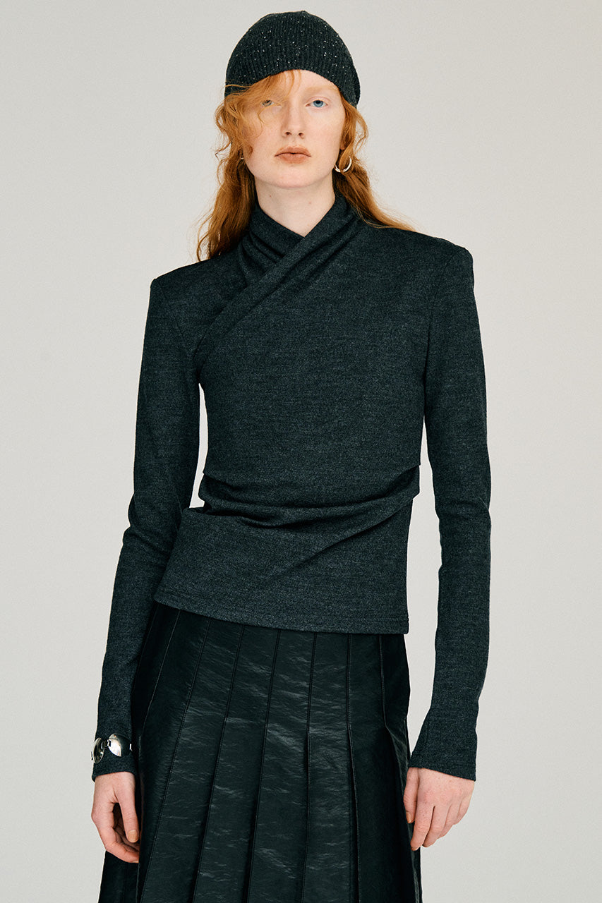 Washable Wool Cache-Coeur Top - 2026WINTER
