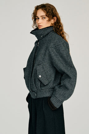 Leather Collar Short Coat - 2026WINTER