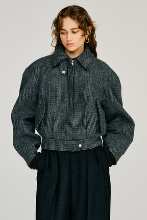 Leather Collar Short Coat - 2026WINTER