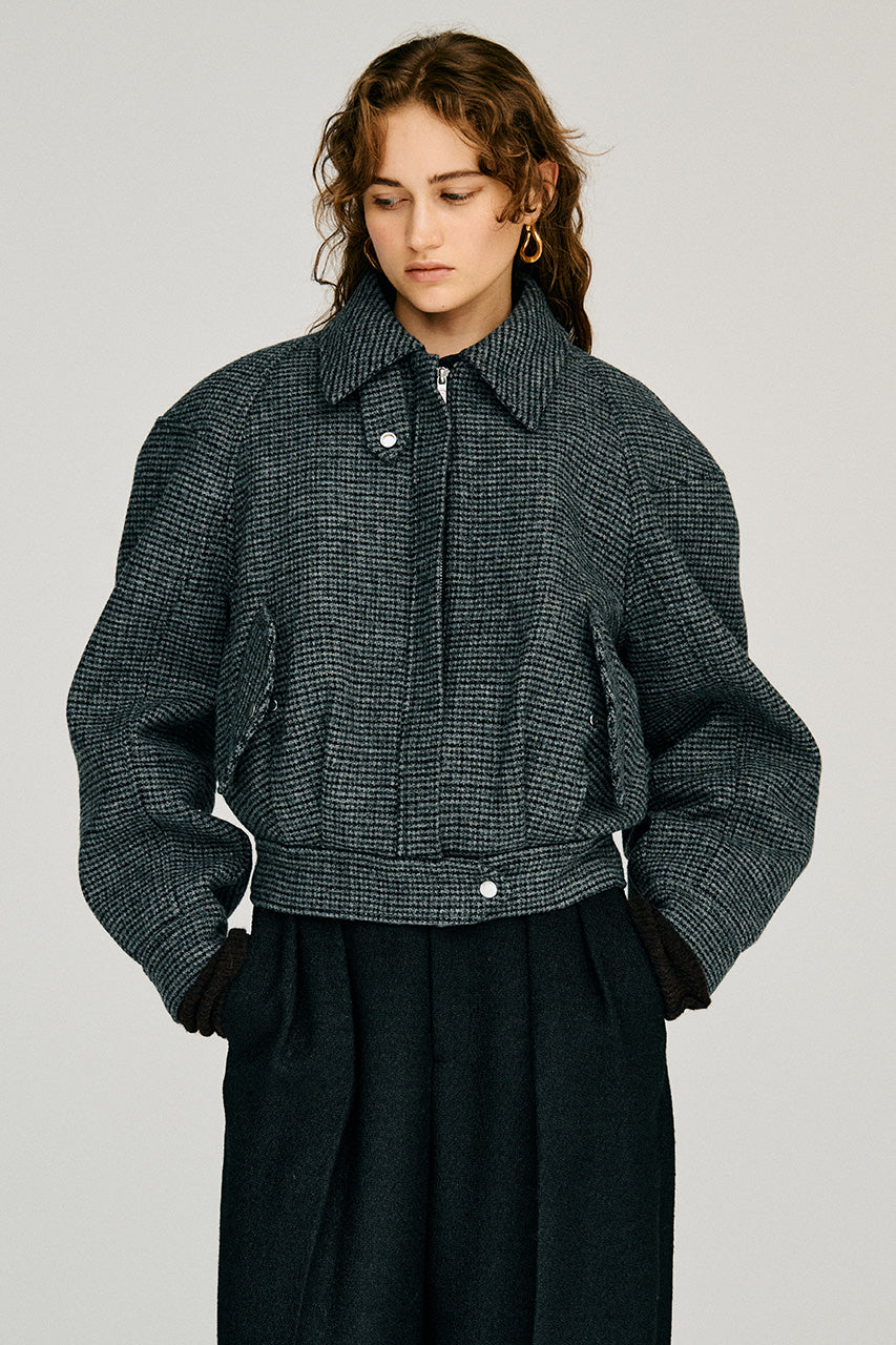 Leather Collar Short Coat - 2026WINTER