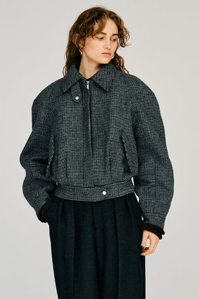 Leather Collar Short Coat - 2026WINTER