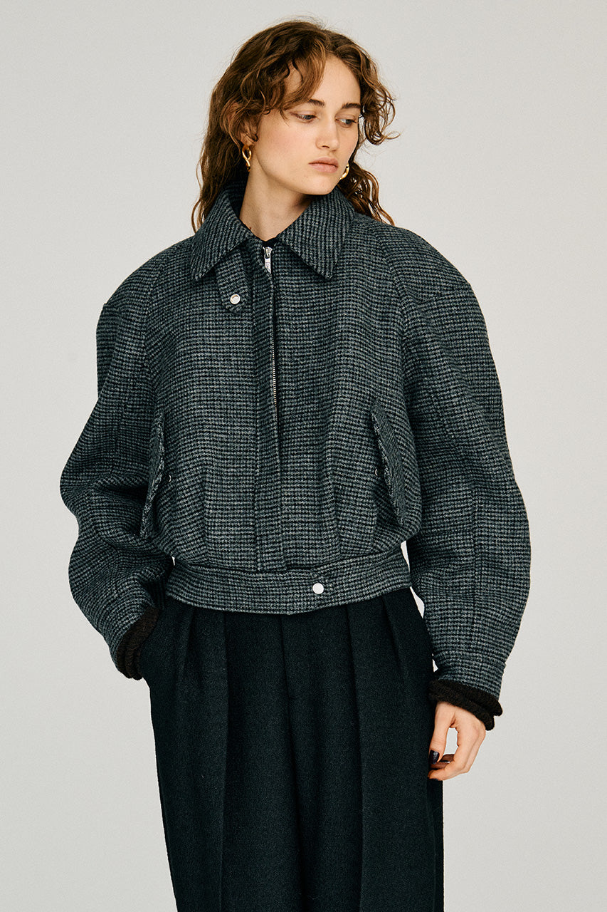 Leather Collar Short Coat - 2026WINTER
