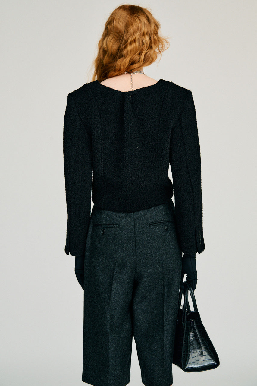 Cropped Tweedy Top - 2026WINTER