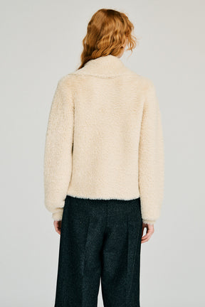 Fake Fur Zip-Up Top - 2026WINTER