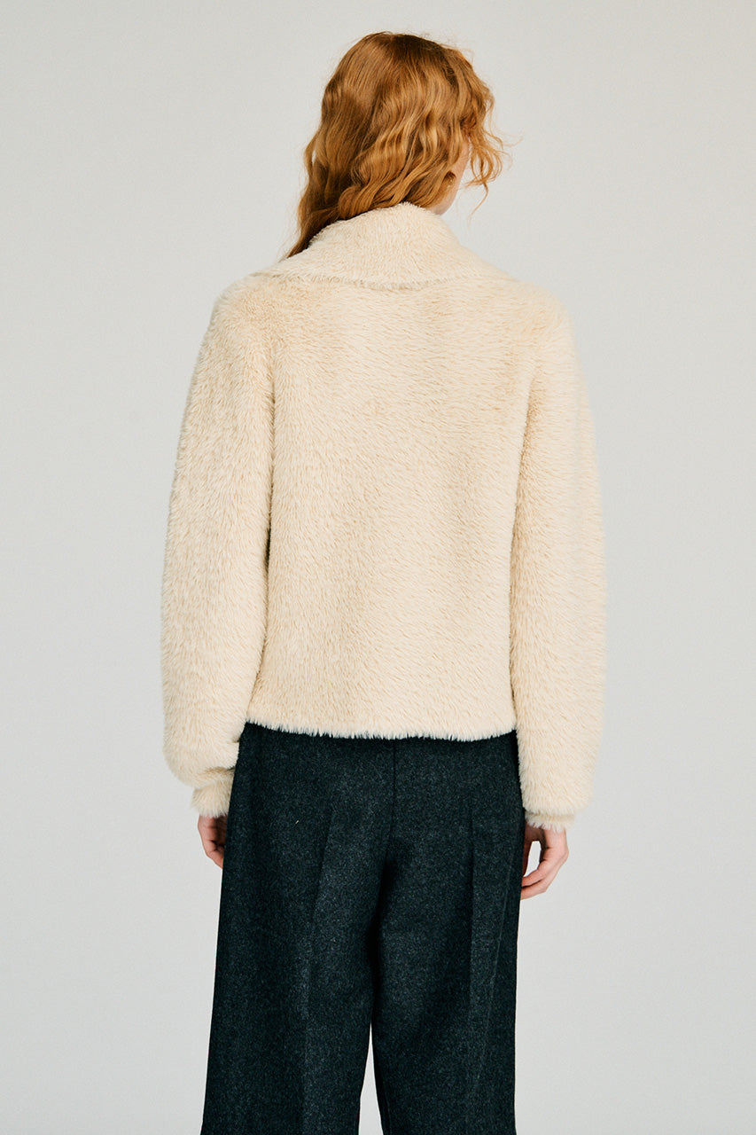 Fake Fur Zip-Up Top - 2026WINTER