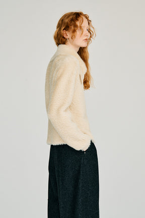 Fake Fur Zip-Up Top - 2026WINTER