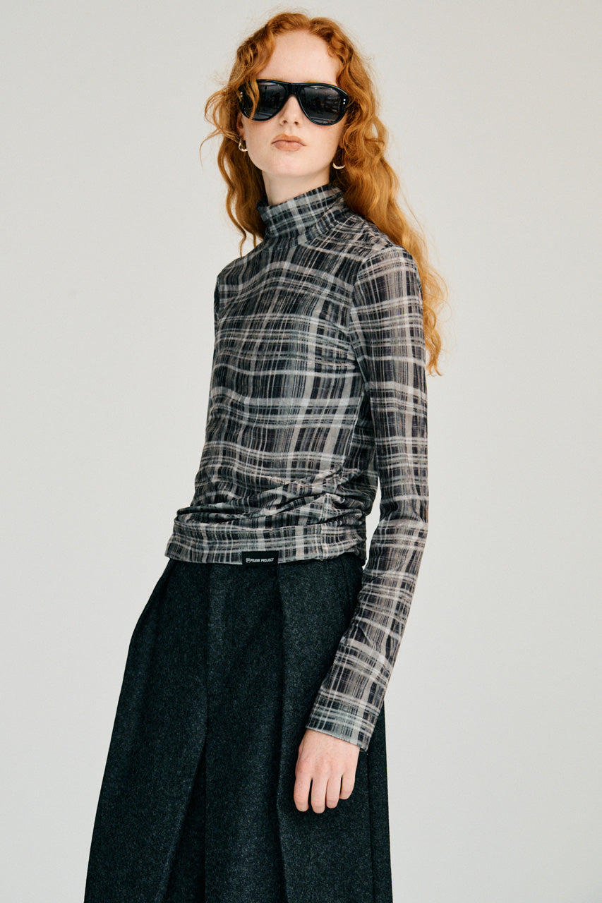 Wavy Check Skin Top - 2026WINTER