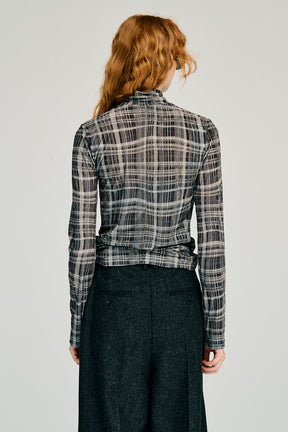 Wavy Check Skin Top - 2026WINTER
