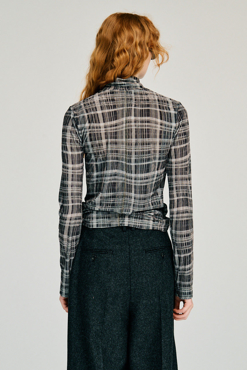 Wavy Check Skin Top - 2026WINTER