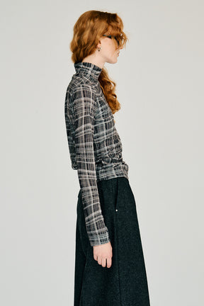 Wavy Check Skin Top - 2026WINTER