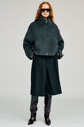 Stand Collar Short Coat - 2026WINTER