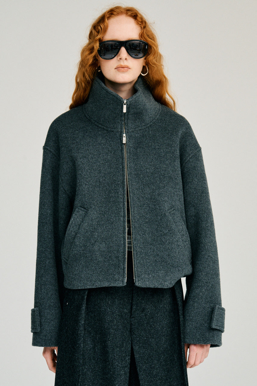 Stand Collar Short Coat - 2026WINTER
