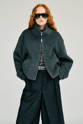 Stand Collar Short Coat - 2026WINTER