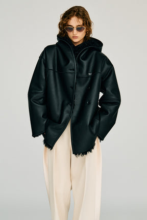 Reversible Hooded Boa Coat - 2026WINTER