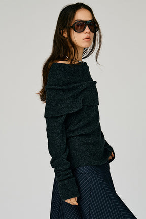 Drape Collar Knit - 2026WINTER