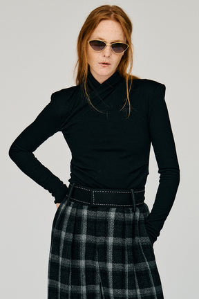 Washable Wool Cache-Coeur Top - 2026WINTER