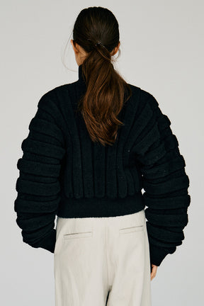 Half-Zip Accordion Knit - 2026WINTER