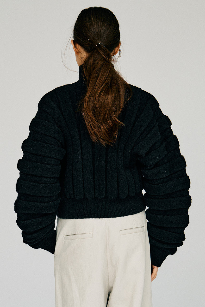 Half-Zip Accordion Knit - 2026WINTER