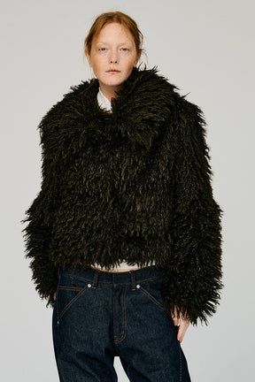 Fake Fur Big Collar Jacket - 2026WINTER
