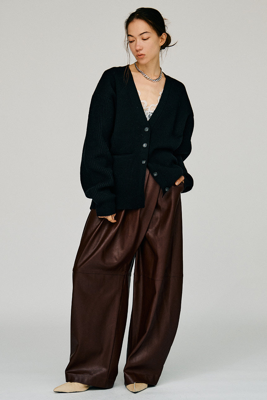 Wide Shoulder Knit Cardigan - 2026WINTER