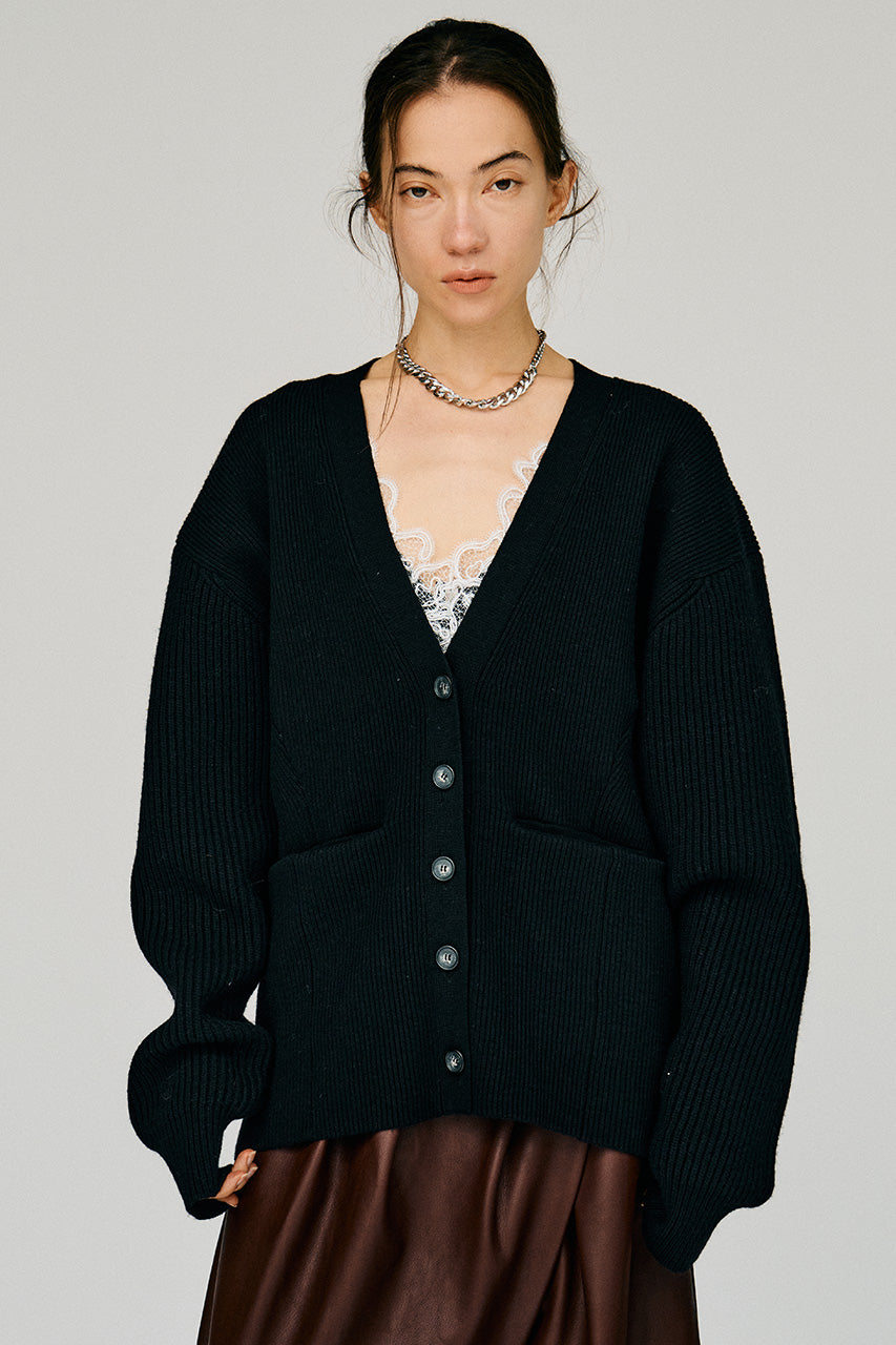 Wide Shoulder Knit Cardigan - 2026WINTER