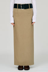 Wide Belt Long Skirt - 2026WINTER