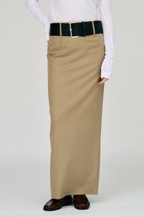 Wide Belt Long Skirt - 2026WINTER