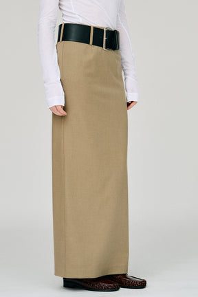 Wide Belt Long Skirt - 2026WINTER
