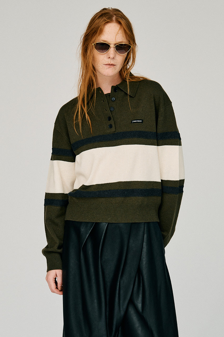 Wide Border Knit Polo - 2026WINTER