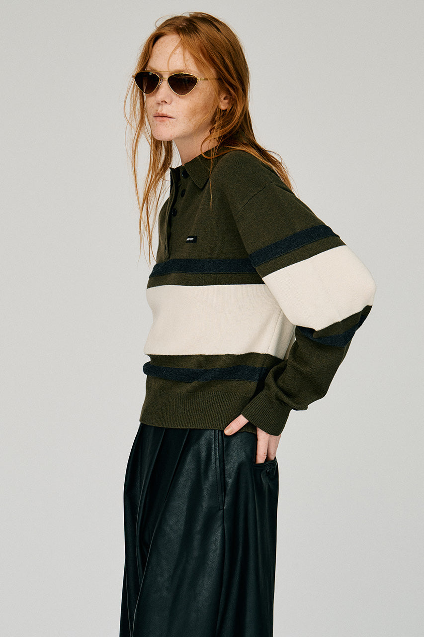 Wide Border Knit Polo - 2026WINTER