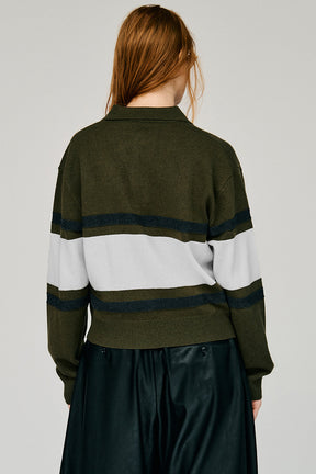 Wide Border Knit Polo - 2026WINTER
