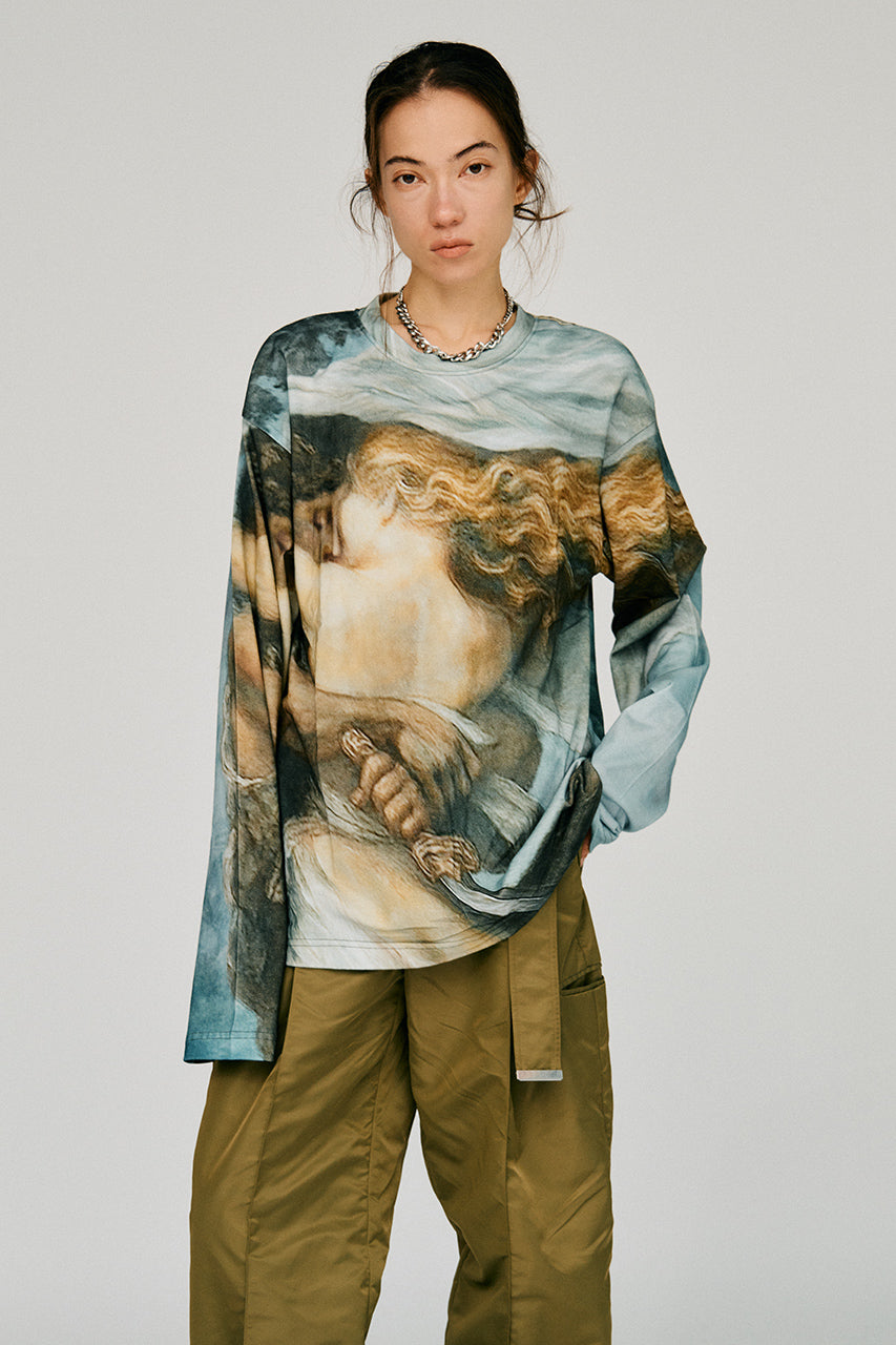 Mythology print long sleeve tee