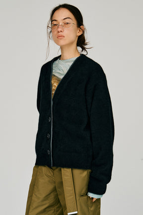 Fox Blend Double Neck Cardigan - 2026WINTER