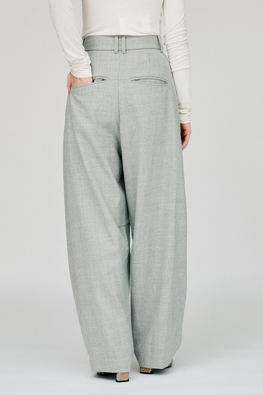 Belted Cocoon Flannel Pants - 2026WINTER