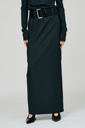 Wide Belt Long Skirt - 2026WINTER
